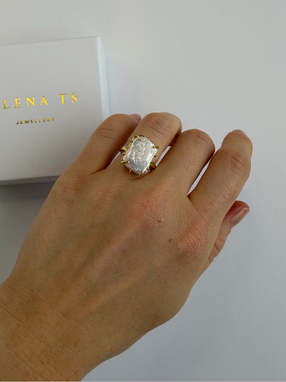 Pearl Ring Gold Ring